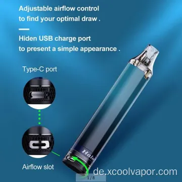 Halo-Stick-Pod Kit Großhandel wiederaufladbare Vape-Stift